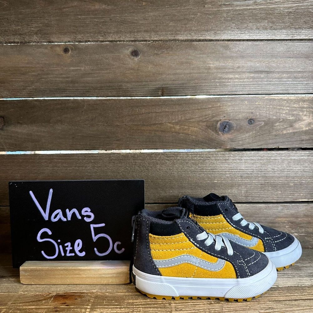 Kids Vans Ultra Range Exo Hi MTE Yellow Athletic Hiking Sneakers Shoes Size 5 C